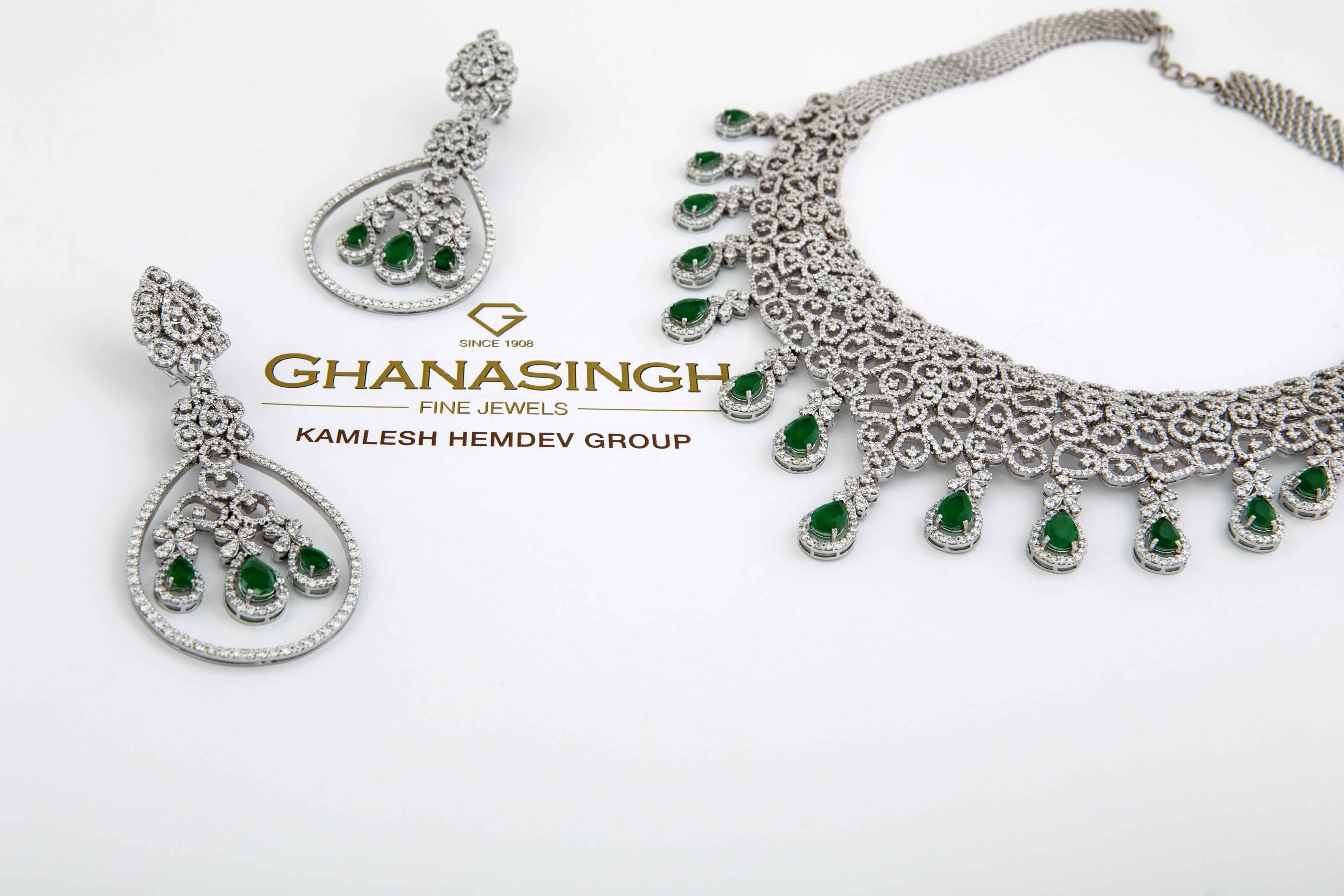bridal diamond choker necklace - Ghanasingh Fine Jewels